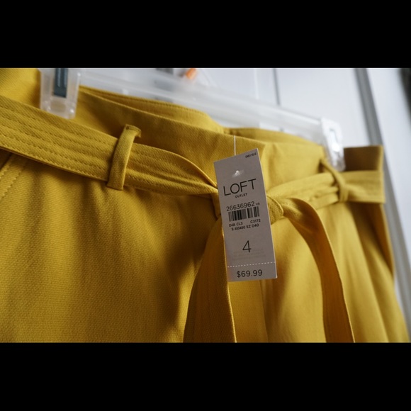 NWT Loft Tie Waist Straight Leg Pants - Picture 3 of 4